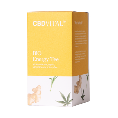 Sie sehen eine Packung CBD VITAL BIO Energy Tee, Produktbild: 01 CBD VITAL BIO Energy Tee, A-Nr.: 5561453 - 01