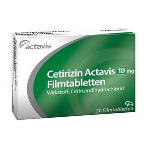 Cetirizin Actavis 10 mg Filmtabletten 30ST, A-Nr.: 3511936 - 01