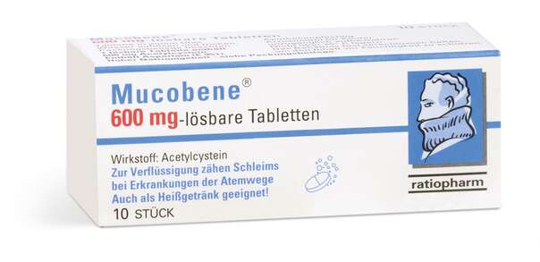 Mucobene® 600 mg lösbare Tabletten, A-Nr.: 1342470 - 01