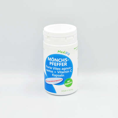 Mönchspfeffer Forte Vitex agnus-castus + Vitamin C Kapseln, A-Nr.: 4547528 - 01