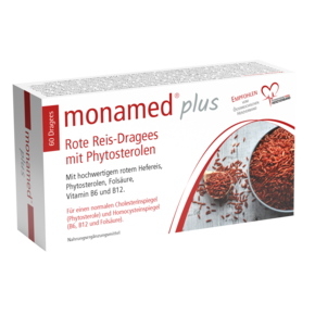 monamed® plus Rote Reis Dragees mit Phytosterolen, A-Nr.: 5683328 - 01