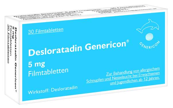 Desloratadin Genericon® 5 mg Filmtabletten, A-Nr.: 3903027 - 01