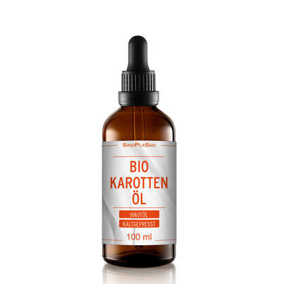 Sie sehen eine Packung Karottenöl 100% BIO 100 ml, Produktbild: 01 Karottenöl 100% BIO 100 ml, A-Nr.: 5801532 - 01