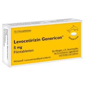 Levocetirizin Genericon® 5 mg Filmtabletten, A-Nr.: 3545800 - 01