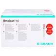 Sie sehen eine Packung Injektionsspritzen U.zubeh. Insulin/einmal-spr Omnikan 40 1ml/ka 100st, Produktbild: 01 Injektionsspritzen U.zubeh. Insulin/einmal-spr Omnikan 40 1ml/ka 100st, A-Nr.: 3443442 - 01