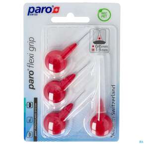 Zahnbuersten Paro Flexigrip 1,9mm Rot 4st, A-Nr.: 2652698 - 01