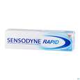 Sie sehen eine Packung Zahnpaste Sensodyne Rapid 75ml, Produktbild: 02 Zahnpaste Sensodyne Rapid 75ml, A-Nr.: 3461003 - 02