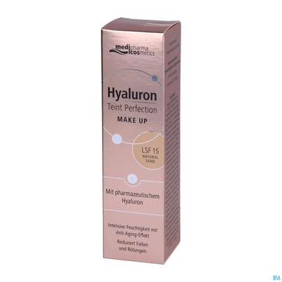 Sie sehen eine Packung Hyaluron Teint Perfection Make-up Natural Sand 30ml, Produktbild: 04 Hyaluron Teint Perfection Make-up Natural Sand 30ml, A-Nr.: 4834765 - 04