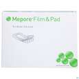 Sie sehen eine Packung Mepore/film +pad/pharm 9x 10cm 5st, Produktbild: 01 Mepore/film +pad/pharm 9x 10cm 5st, A-Nr.: 3743799 - 01