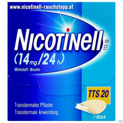 Nicotinell Transdermale Pflaster Tts 20 (14mg/24h) 7st, A-Nr.: 1254524 - 01