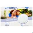 Sie sehen eine Packung Dermaplast Compress Plus 5x7,5cm 15st, Produktbild: 01 Dermaplast Compress Plus 5x7,5cm 15st, A-Nr.: 4358336 - 01