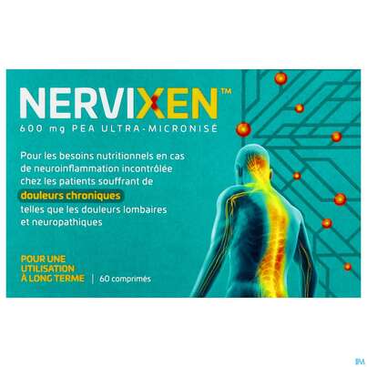 Sie sehen eine Packung Nervixen Tabl 600mg Pea 60st, Produktbild: 01 Nervixen Tabl 600mg Pea 60st, A-Nr.: 5475558 - 01