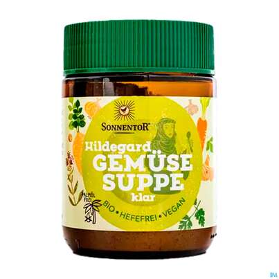 Sie sehen eine Packung Sonnentor Gemuesesuppe Klar Hildegard Glas 01420 120g, Produktbild: 01 Sonnentor Gemuesesuppe Klar Hildegard Glas 01420 120g, A-Nr.: 4389644 - 01