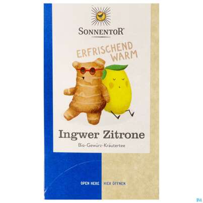 Sonnentor Tee/bio/doppelkammerbeutel Ingwer Zitrone 02572 18st, A-Nr.: 5227889 - 01