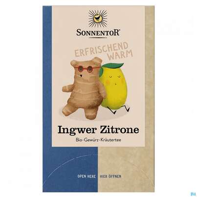 Sonnentor Tee/bio/doppelkammerbeutel Ingwer Zitrone 02572 18st, A-Nr.: 5227889 - 02