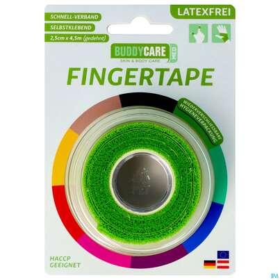 Tape Buddycare Med Finger Latexfrei Flexibel Kohaesiv. 2,5cmx 4,5m Grassgruen 1st, A-Nr.: 4781164 - 01