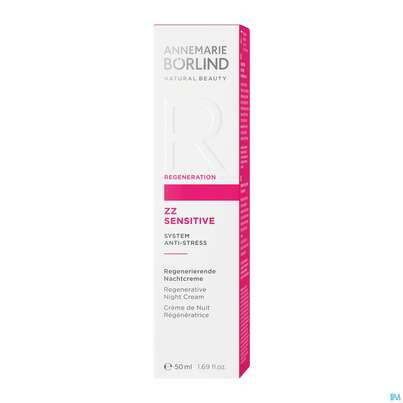 Sie sehen eine Packung Boerlind Zz/sensitive Regenerierende Nachtcreme 871 50ml, Produktbild: 02 Boerlind Zz/sensitive Regenerierende Nachtcreme 871 50ml, A-Nr.: 4356277 - 02