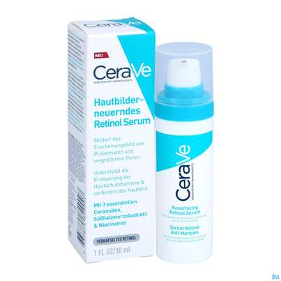 Sie sehen eine Packung Cerave Hautbilderneuerndes Retinol Serum 30ml, Produktbild: 05 Cerave Hautbilderneuerndes Retinol Serum 30ml, A-Nr.: 5672968 - 05