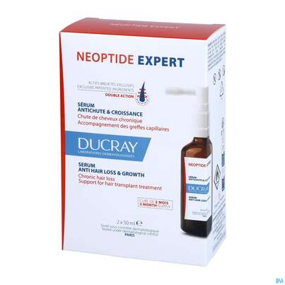 Sie sehen eine Packung Ducray Neoptide/expert Intensivpflege Bei Haarausfall 2x50m 100ml, Produktbild: 04 Ducray Neoptide/expert Intensivpflege Bei Haarausfall 2x50m 100ml, A-Nr.: 5688892 - 04