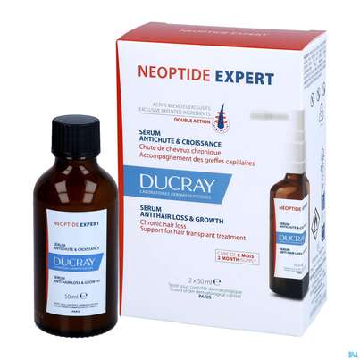 Sie sehen eine Packung Ducray Neoptide/expert Intensivpflege Bei Haarausfall 2x50m 100ml, Produktbild: 07 Ducray Neoptide/expert Intensivpflege Bei Haarausfall 2x50m 100ml, A-Nr.: 5688892 - 07