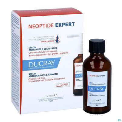 Sie sehen eine Packung Ducray Neoptide/expert Intensivpflege Bei Haarausfall 2x50m 100ml, Produktbild: 08 Ducray Neoptide/expert Intensivpflege Bei Haarausfall 2x50m 100ml, A-Nr.: 5688892 - 08