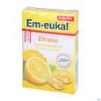 Sie sehen eine Packung Em-eukal Bonbons Zuckerfrei Zitrone Box 50g, Produktbild: 02 Em-eukal Bonbons Zuckerfrei Zitrone Box 50g, A-Nr.: 5334852 - 02