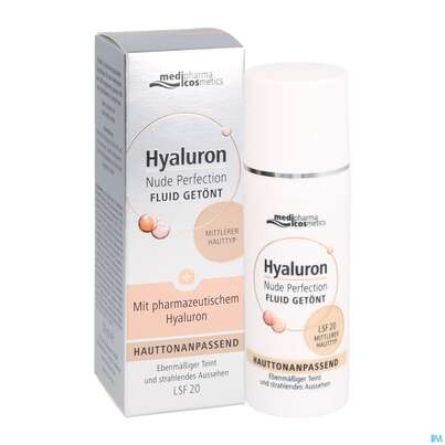Hyaluron Nude Perfection Getoentes Fluid Mittlerer Typ Lsf 20 50ml, A-Nr.: 4914719 - 07