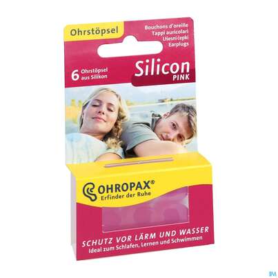 Ohrenschutz Ohropax/silence Silicon G.laerm/wasser/wind Pink 6st, A-Nr.: 3036725 - 07