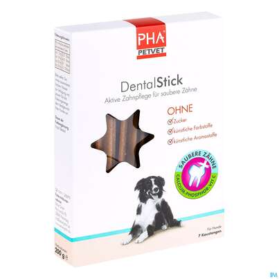 Sie sehen eine Packung Veterinaerprodukte Pha Dentalstick Vet 200g, Produktbild: 07 Veterinaerprodukte Pha Dentalstick Vet 200g, A-Nr.: 4235042 - 07