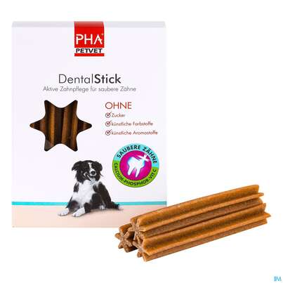 Sie sehen eine Packung Veterinaerprodukte Pha Dentalstick Vet 200g, Produktbild: 14 Veterinaerprodukte Pha Dentalstick Vet 200g, A-Nr.: 4235042 - 14
