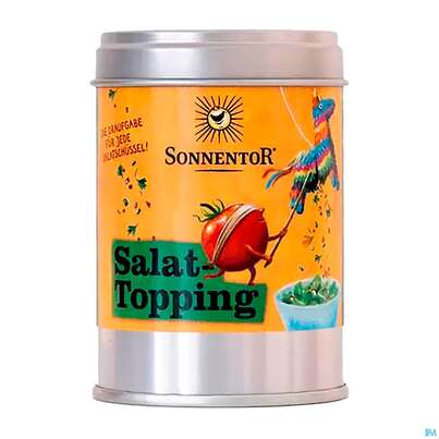 Sie sehen eine Packung Sonnentor Gewuerzzubereitung Bio Salattopping Dose 09650 30g, Produktbild: 02 Sonnentor Gewuerzzubereitung Bio Salattopping Dose 09650 30g, A-Nr.: 5636352 - 02