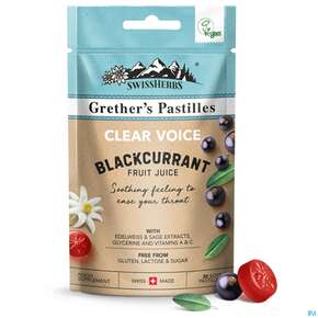 Swissherbs Grether’s Pastilles Clear Voice Zuckerfrei 45g, A-Nr.: 5244468 - 01