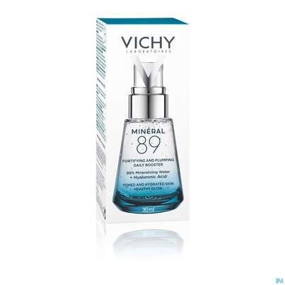 Sie sehen eine Packung Vichy Mineral 89 Feuchtigkeitspflege 30ml, Produktbild: 05 Vichy Mineral 89 Feuchtigkeitspflege 30ml, A-Nr.: 4838013 - 05