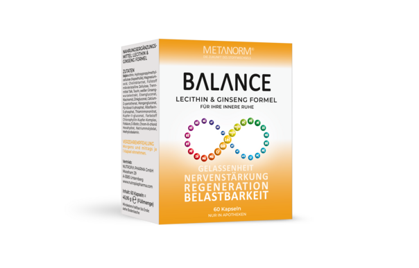 Sie sehen eine Packung BALANCE Kapseln METANORM(R), Produktbild: 01 BALANCE Kapseln METANORM(R), A-Nr.: 5878279 - 01