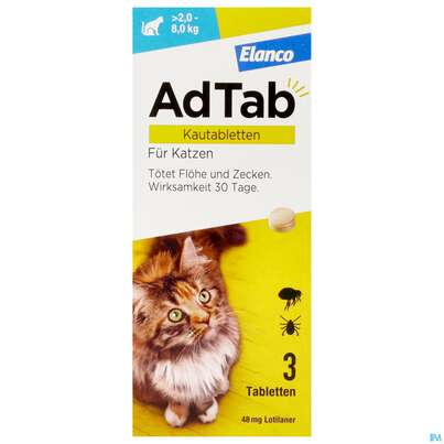 Adtab F Katzen Kautabl 48mg (2-8kg) 3st, A-Nr.: 5530642 - 01