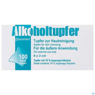 Alkoholtupfer 3x 3cm Neu 100st, A-Nr.: 5764802 - 01