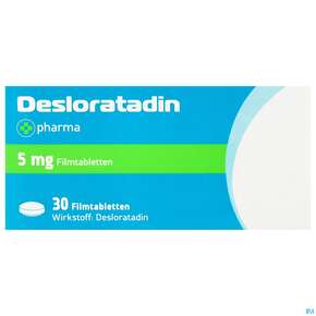 Desloratadin-+pharma Filmtabl 5mg 30st, A-Nr.: 3903151 - 01