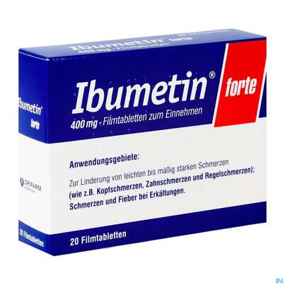 Ibumetin Filmtabl Forte 400mg 20st, A-Nr.: 2420278 - 03