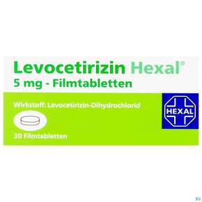 Levocetirizin-hexal Filmtabl 5mg 30st, A-Nr.: 3546515 - 01