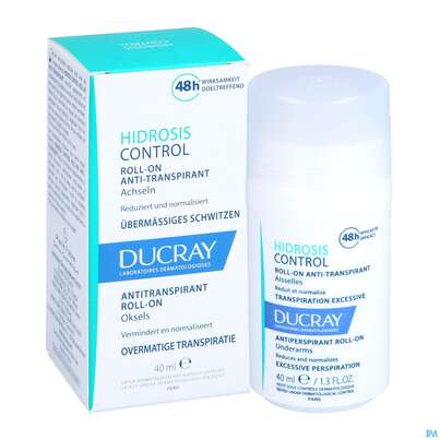 Sie sehen eine Packung Ducray Hidrosis Control Schweißhemmender Roll-on – Achseln 40ml, Produktbild: 05 Ducray Hidrosis Control Schweißhemmender Roll-on – Achseln 40ml, A-Nr.: 4835090 - 05
