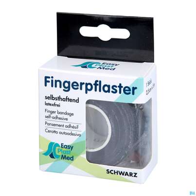 Easyplast Med Fingerpflaster 2,5cmx 5m Schwarz 1st, A-Nr.: 5723714 - 02