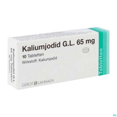 Kaliumjodid G.L. 65mg Tabletten 10 Stück, A-Nr.: 3762992 - 02