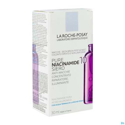 Sie sehen eine Packung La Roche Posay Gesichtspflege Pure/niacinamide10 Serum Allergie Neigende Haut 30ml, Produktbild: 02 La Roche Posay Gesichtspflege Pure/niacinamide10 Serum Allergie Neigende Haut 30ml, A-Nr.: 5593878 - 02