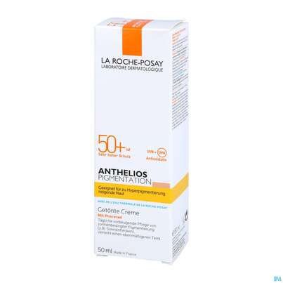 Sie sehen eine Packung Sonnenprodukte La Roche Posay Anthelios 50+ Pigmentation 50ml, Produktbild: 02 Sonnenprodukte La Roche Posay Anthelios 50+ Pigmentation 50ml, A-Nr.: 5060202 - 02