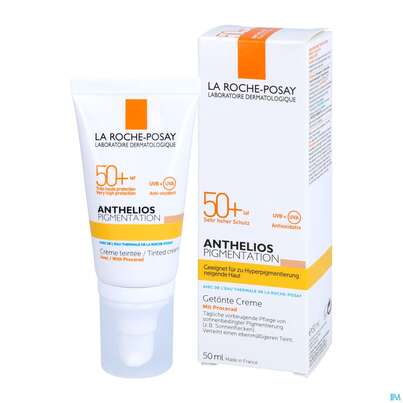 Sie sehen eine Packung Sonnenprodukte La Roche Posay Anthelios 50+ Pigmentation 50ml, Produktbild: 04 Sonnenprodukte La Roche Posay Anthelios 50+ Pigmentation 50ml, A-Nr.: 5060202 - 04