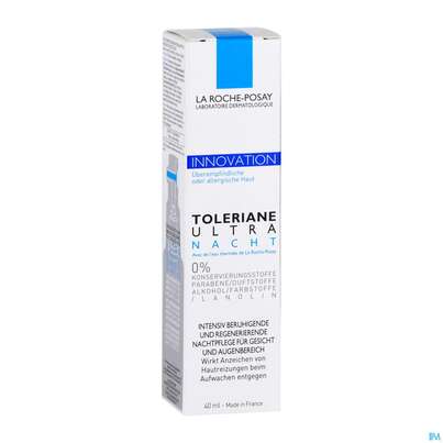 Sie sehen eine Packung La Roche Posay Gesichtspflege Toleriane Creme Ultra Nacht Alt 40ml, Produktbild: 03 La Roche Posay Gesichtspflege Toleriane Creme Ultra Nacht Alt 40ml, A-Nr.: 4442019 - 03
