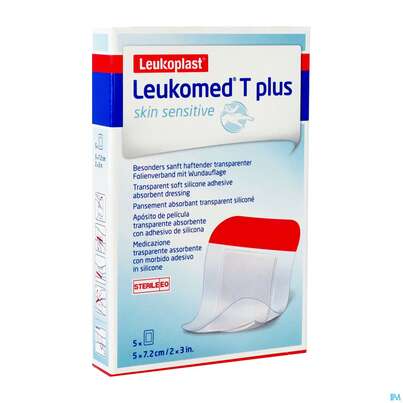 Wundverband Leukomed T Plus/skin Sensitiv Folienverband +auflage Steril 5x7,2 Cm 5st, A-Nr.: 5267618 - 02