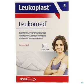 Wundverband Leukomed/steril/leukopor Verklebungsschutz 7,2cmx 5cm 5st, A-Nr.: 4746682 - 01