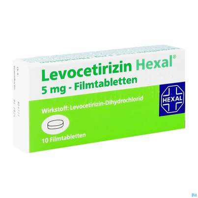 Levocetirizin-hexal Filmtabl 5mg 10st, A-Nr.: 3546509 - 02