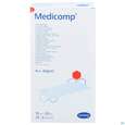 Sie sehen eine Packung Kompressen Medicomp Vliesstoff 4fach Steril 10x 20cm 25x2 50st, Produktbild: 01 Kompressen Medicomp Vliesstoff 4fach Steril 10x 20cm 25x2 50st, A-Nr.: 1652012 - 01